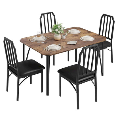 Farmhouse Dining Room Table Set for 4 Breakfast Nook