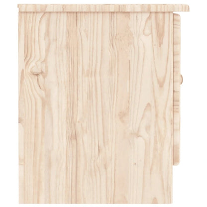 vidaXL TV Stand ALTA 44.1x13.8x16.1 Solid Wood Pine - 44.1 x 13.8 x 16.1