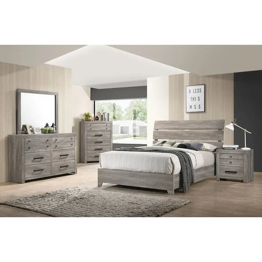 Perrine Gray Platform Bed