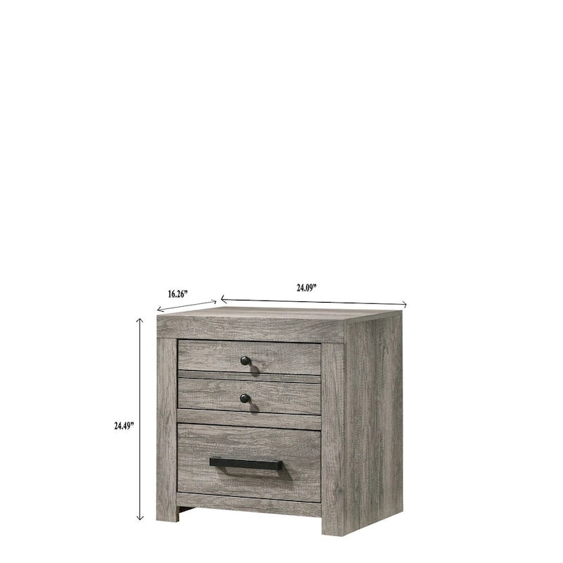 Perrine Gray Platform Bed