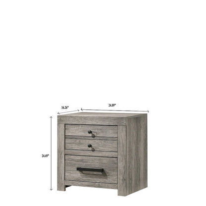 Perrine Gray Platform Bed