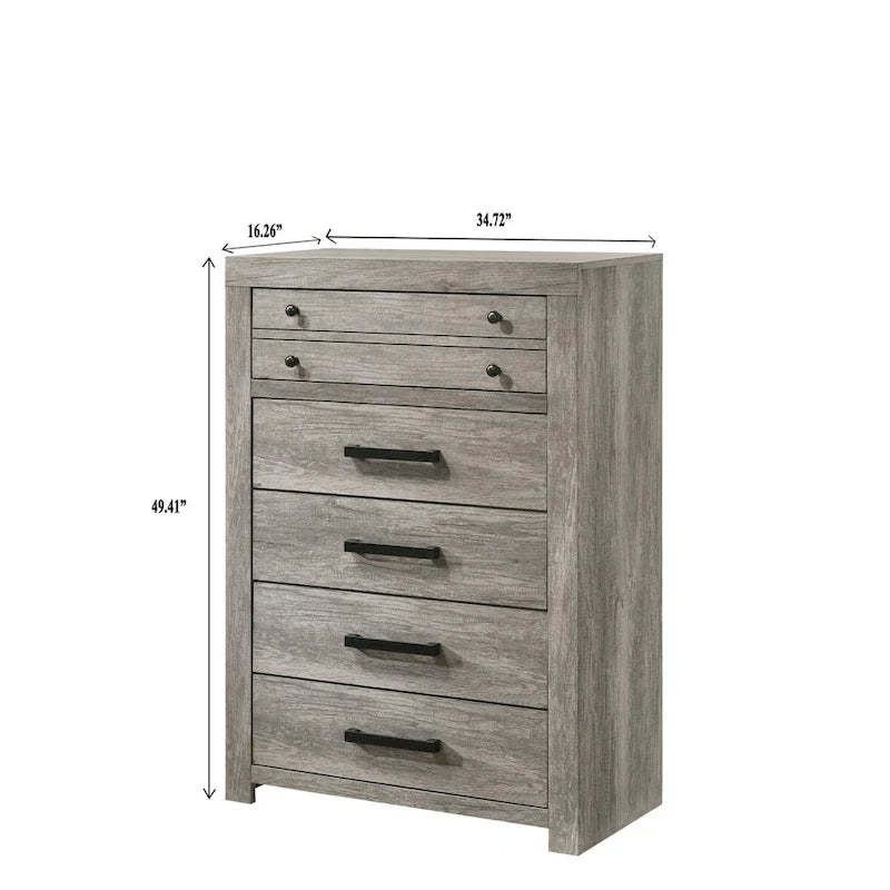 Perrine Gray Platform Bed