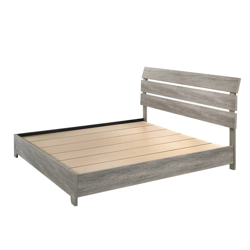Perrine Gray Platform Bed
