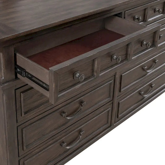 Paradise Valley Saddle Brown 8 Drawer Dresser