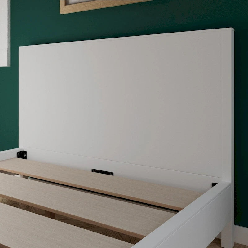 New Heights Renner Wood Platform Bed with Headboard