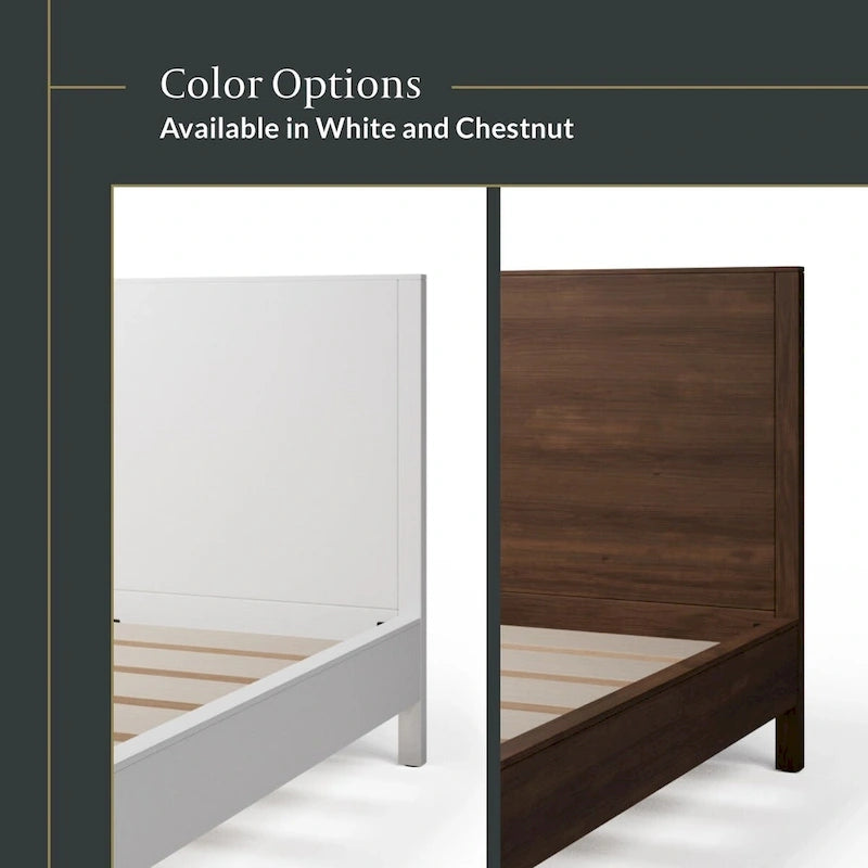 New Heights Renner Wood Platform Bed with Headboard