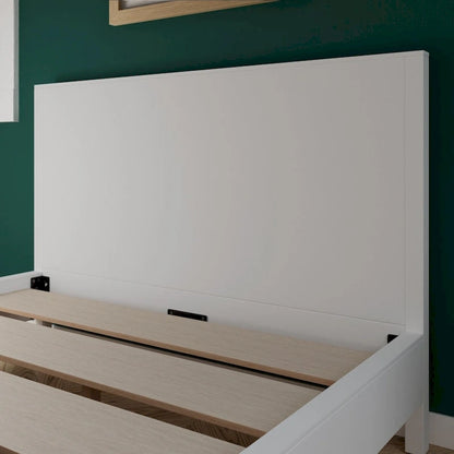 New Heights Renner Wood Platform Bed with Headboard