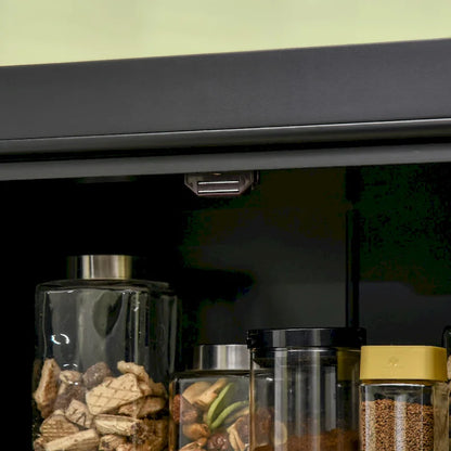 72.5 Kitchen Pantry Storage Cabinet, Freestanding Kitchen Cupboard with 4 Doors and Adjustable Shelves for Dining Room, MDF