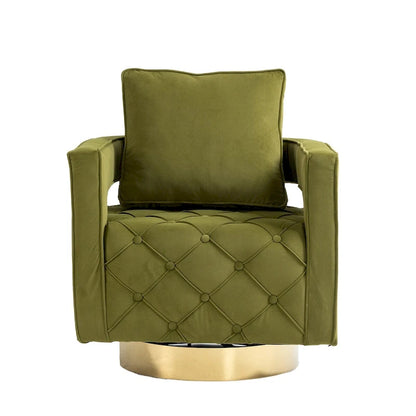 Fabric pull buckle living room rotating leisure chair, reception and negotiation chair