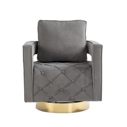 Fabric pull buckle living room rotating leisure chair, reception and negotiation chair