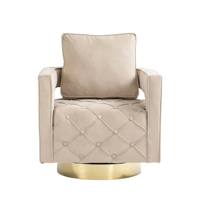 Fabric pull buckle living room rotating leisure chair, reception and negotiation chair