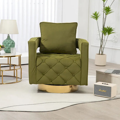 Fabric pull buckle living room rotating leisure chair, reception and negotiation chair