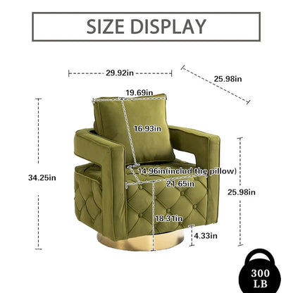 Fabric pull buckle living room rotating leisure chair, reception and negotiation chair