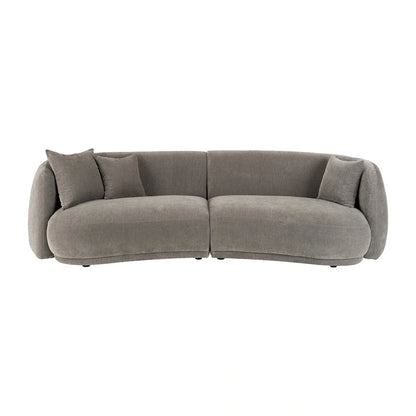 Sagebrook Home Neutral Modern 4 Seat Rectangle Curved Sofa - 117 x 49 x 31
