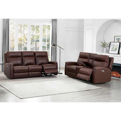 Hydeline Vienna Zero Gravity Power Recline and Headrest Top Grain Leather Sofa and Loveseat - Sofa, Loveseat