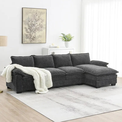 Modern L-shaped Cloud Sofa with Chaise Lounge