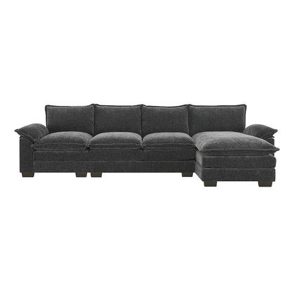 Modern L-shaped Cloud Sofa with Chaise Lounge