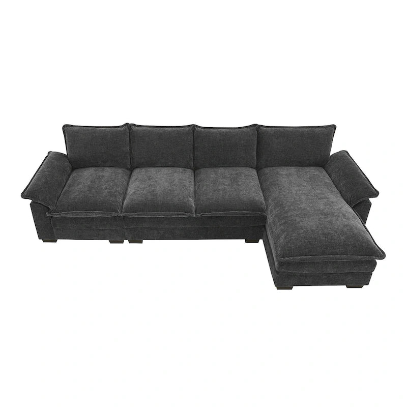 Modern L-shaped Cloud Sofa with Chaise Lounge