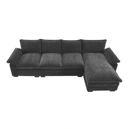 Modern L-shaped Cloud Sofa with Chaise Lounge