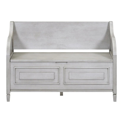 Solid wood Entryway Multifunctional Storage Bench with Safety Hinge