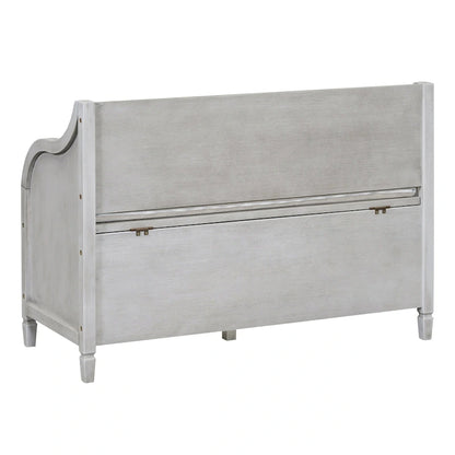 Solid wood Entryway Multifunctional Storage Bench with Safety Hinge