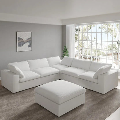 V Shape Cloud Couches for Living Room, Modular Convertible Sectional Sofa Couch, Couch Cushion Covers Removable