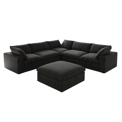V Shape Cloud Couches for Living Room, Modular Convertible Sectional Sofa Couch, Couch Cushion Covers Removable