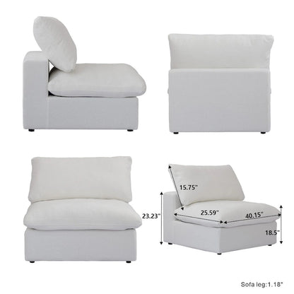 V Shape Cloud Couches for Living Room, Modular Convertible Sectional Sofa Couch, Couch Cushion Covers Removable