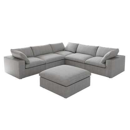 V Shape Cloud Couches for Living Room, Modular Convertible Sectional Sofa Couch, Couch Cushion Covers Removable
