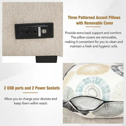 L-Shaped Reversible Chaise Sectional Sofa Pull Out Sofa Bed