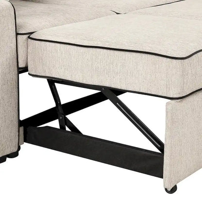 L-Shaped Reversible Chaise Sectional Sofa Pull Out Sofa Bed