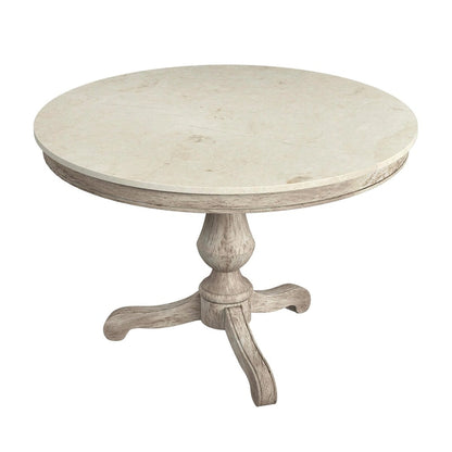 Danielle 44 Round Pedestal Marble Dining Table