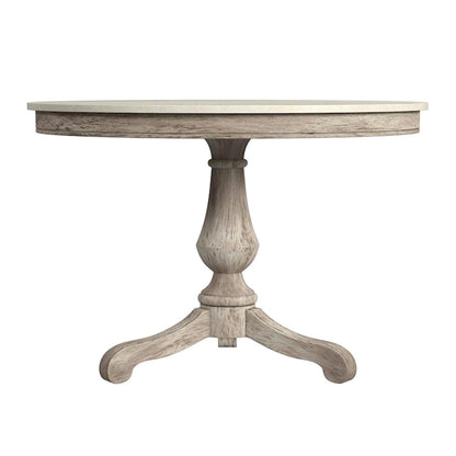 Danielle 44 Round Pedestal Marble Dining Table
