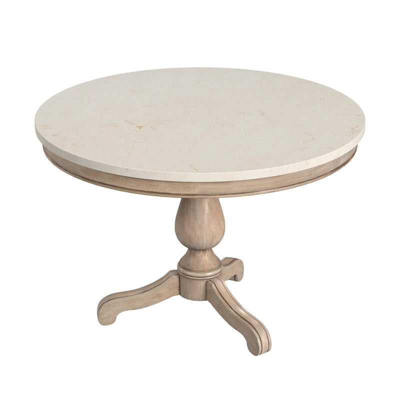 Danielle 44 Round Pedestal Marble Dining Table