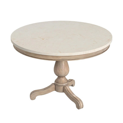 Danielle 44 Round Pedestal Marble Dining Table