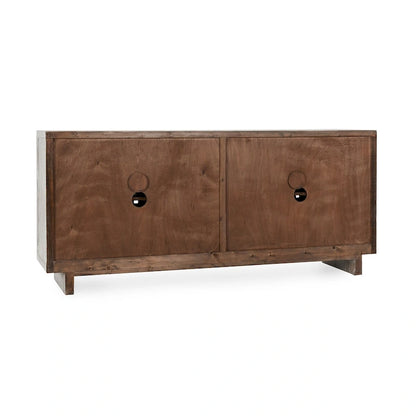 Classic Home Bast 4-Door Reclaimed Pine Wood Buffet Sideboard