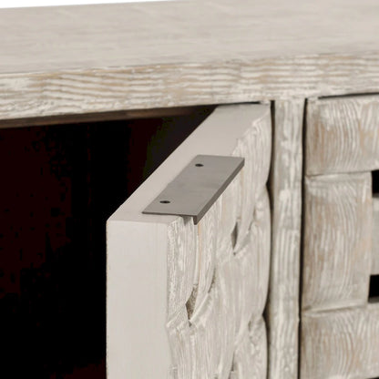 Classic Home Bast 4-Door Reclaimed Pine Wood Buffet Sideboard