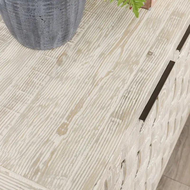 Classic Home Bast 4-Door Reclaimed Pine Wood Buffet Sideboard