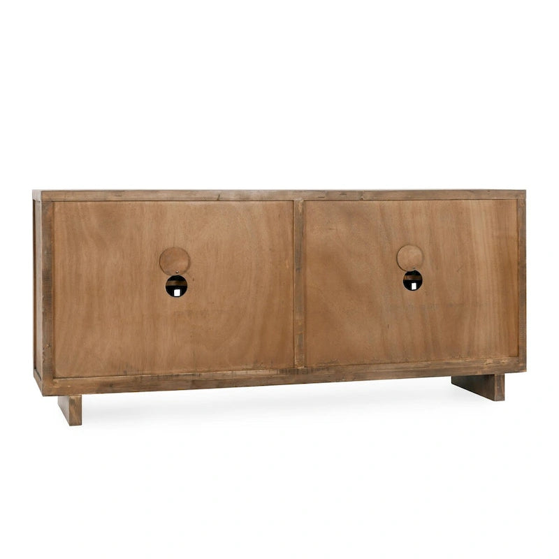 Classic Home Bast 4-Door Reclaimed Pine Wood Buffet Sideboard