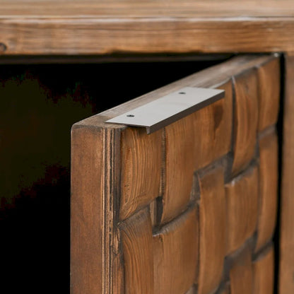 Classic Home Bast 4-Door Reclaimed Pine Wood Buffet Sideboard