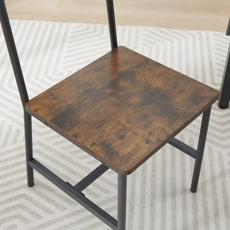 Dining Table Set, Barstool Dining Table with 2 Benches 2 Back Chairs, Industrial Dining Table for Kitchen Breakfast, Living Room