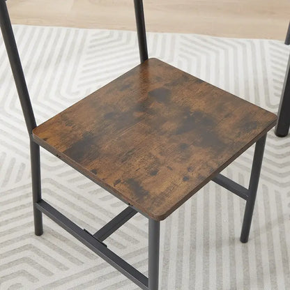 Dining Table Set, Barstool Dining Table with 2 Benches 2 Back Chairs, Industrial Dining Table for Kitchen Breakfast, Living Room