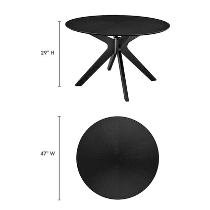 Crossroads 47 Round Wood Dining Table