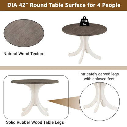 Solid Wood Round Dining Table
