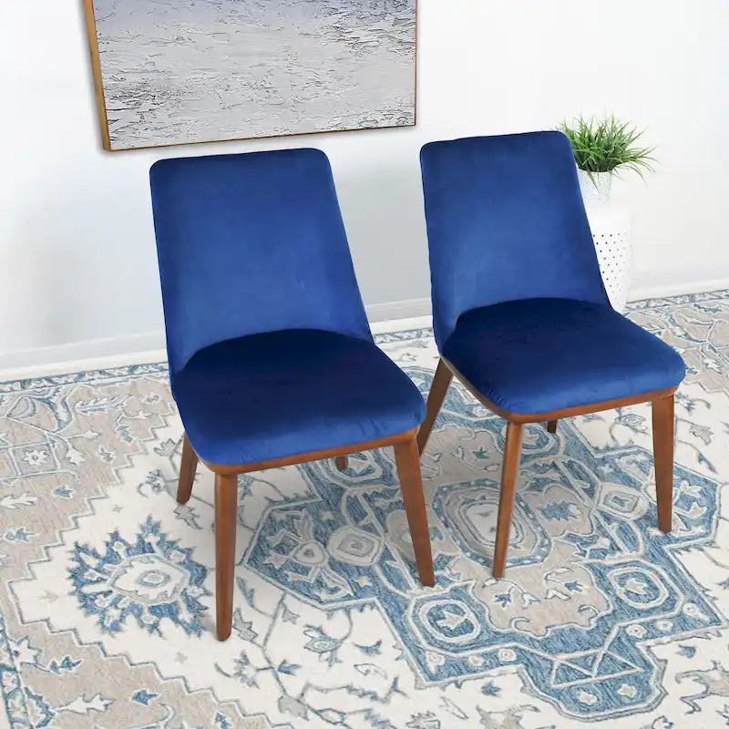 Dropia Mid-Century Modern Dining Chair Velvet (Set of 2)
