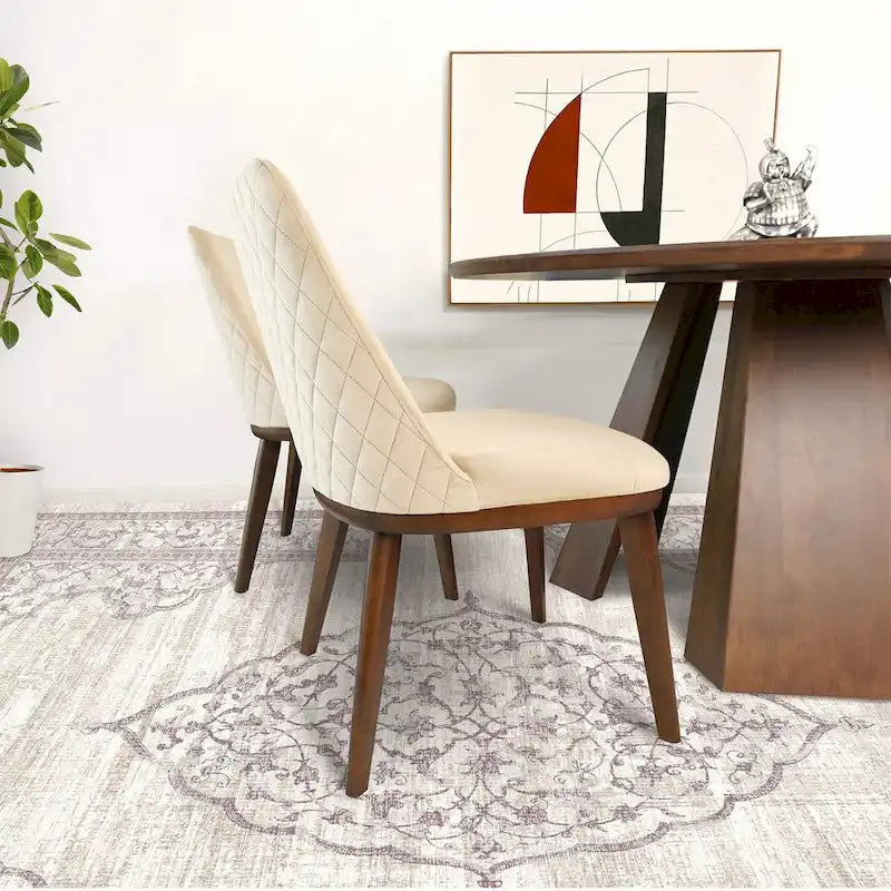 Dropia Mid-Century Modern Dining Chair Velvet (Set of 2)