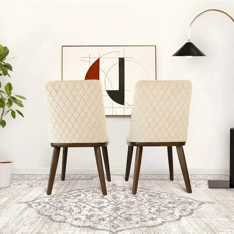 Dropia Mid-Century Modern Dining Chair Velvet (Set of 2)