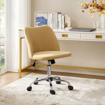 Sergio Modern Armless Office Chair with Mental Leg by HULALA HOME