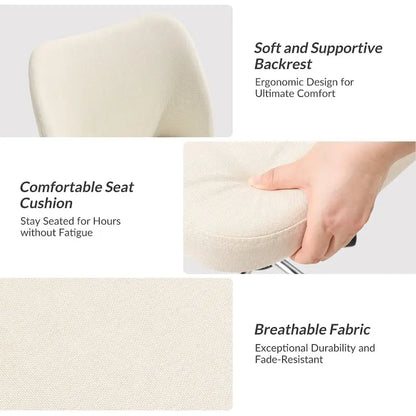 Sergio Modern Armless Office Chair with Mental Leg by HULALA HOME