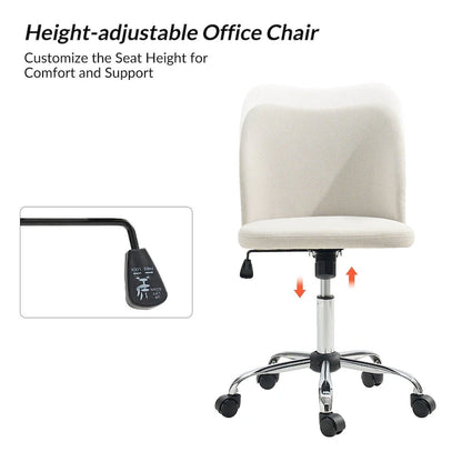 Sergio Modern Armless Office Chair with Mental Leg by HULALA HOME